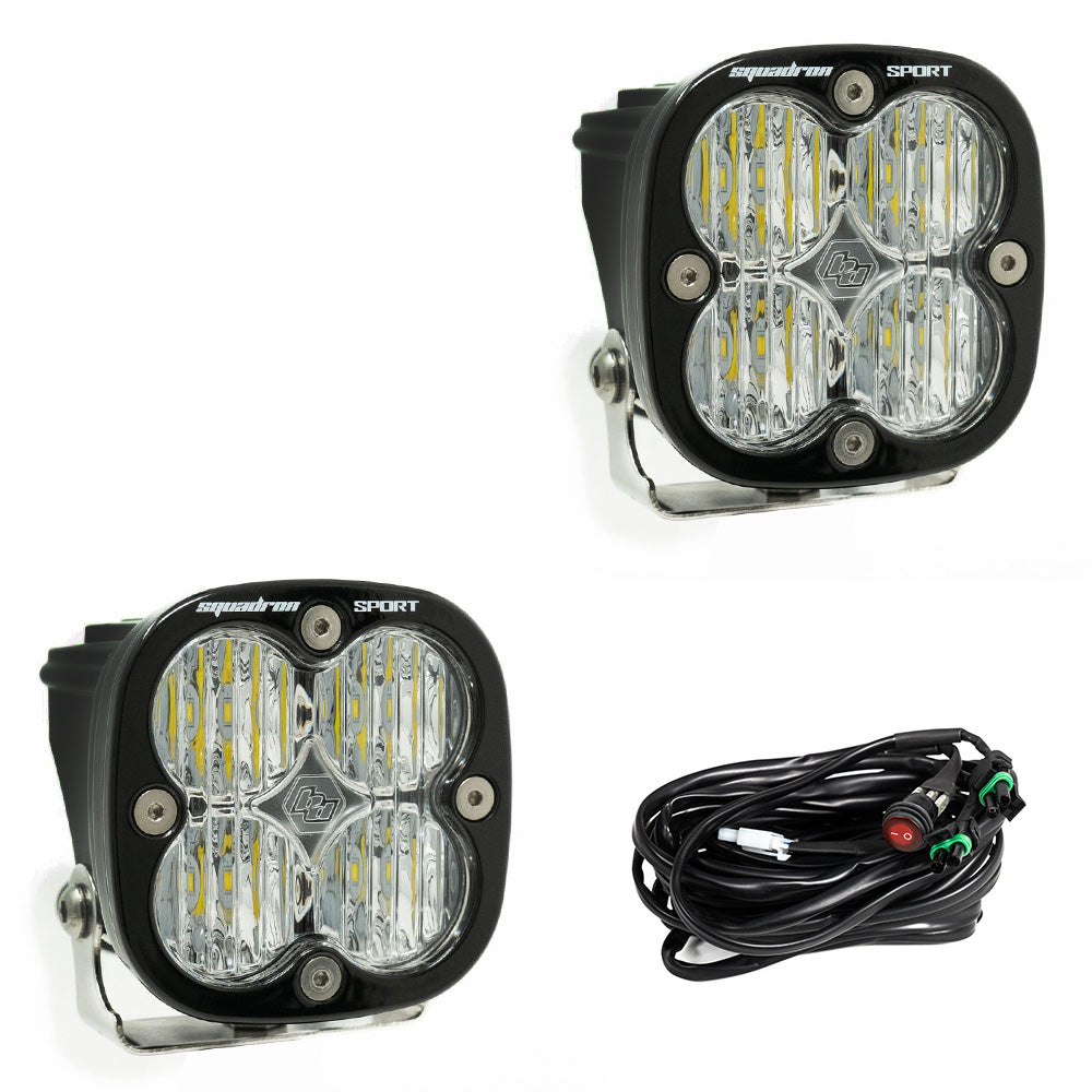 Baja Designs 557805 Squadron Sport Black LED Auxiliary Light Pod Pair