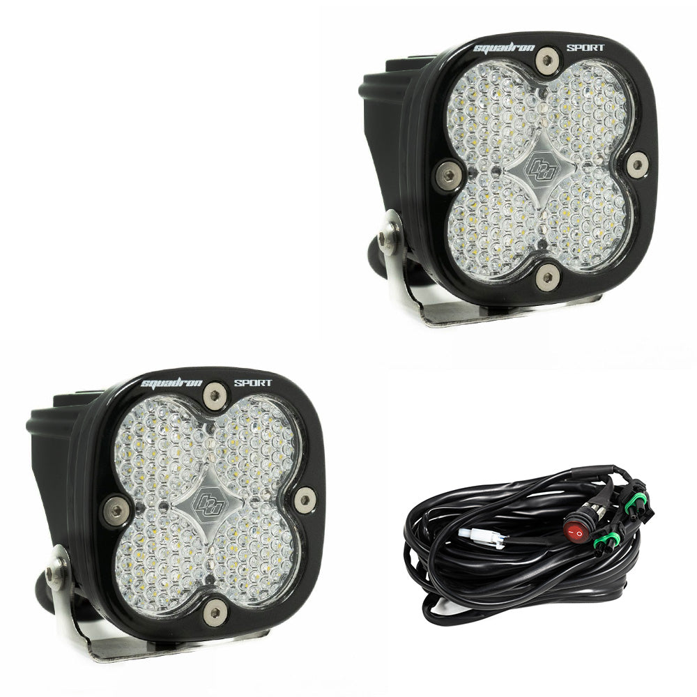 Baja Designs 557806 Squadron Sport Black LED Auxiliary Light Pod Pair