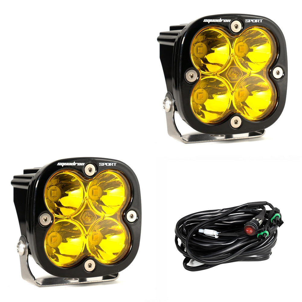Baja Designs 557811 Squadron Sport Black LED Auxiliary Light Pod Pair