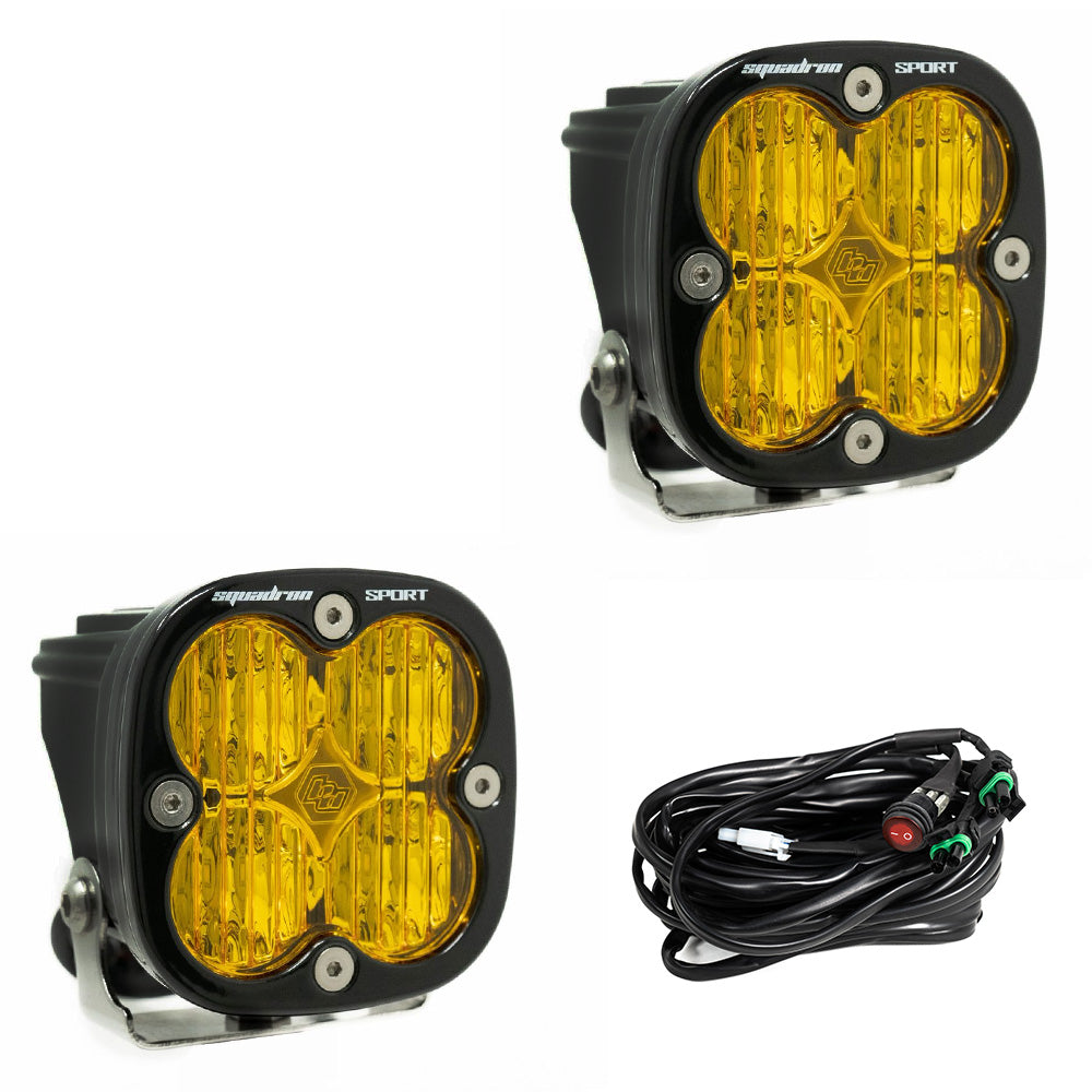 Baja Designs 557815 Squadron Sport Black LED Auxiliary Light Pod Pair