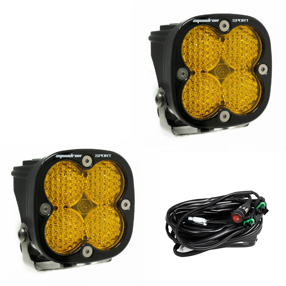 Baja Designs 557816 Squadron Sport Black LED Auxiliary Light Pod Pair