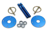 FIVESTAR 10001-34033-CB Hood Pin Kit  3/8in Alum Blue 2-Pack