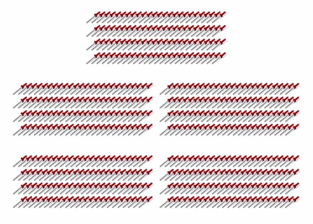 FIVESTAR 814R-500S Sml Hd Rivet Red Multi-Grip 500pk
