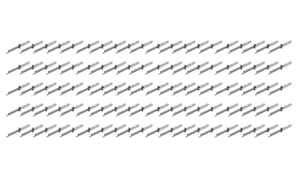 FIVESTAR 816A-100S Small Head Rivet Silver 100pc 3/16in Long Shank