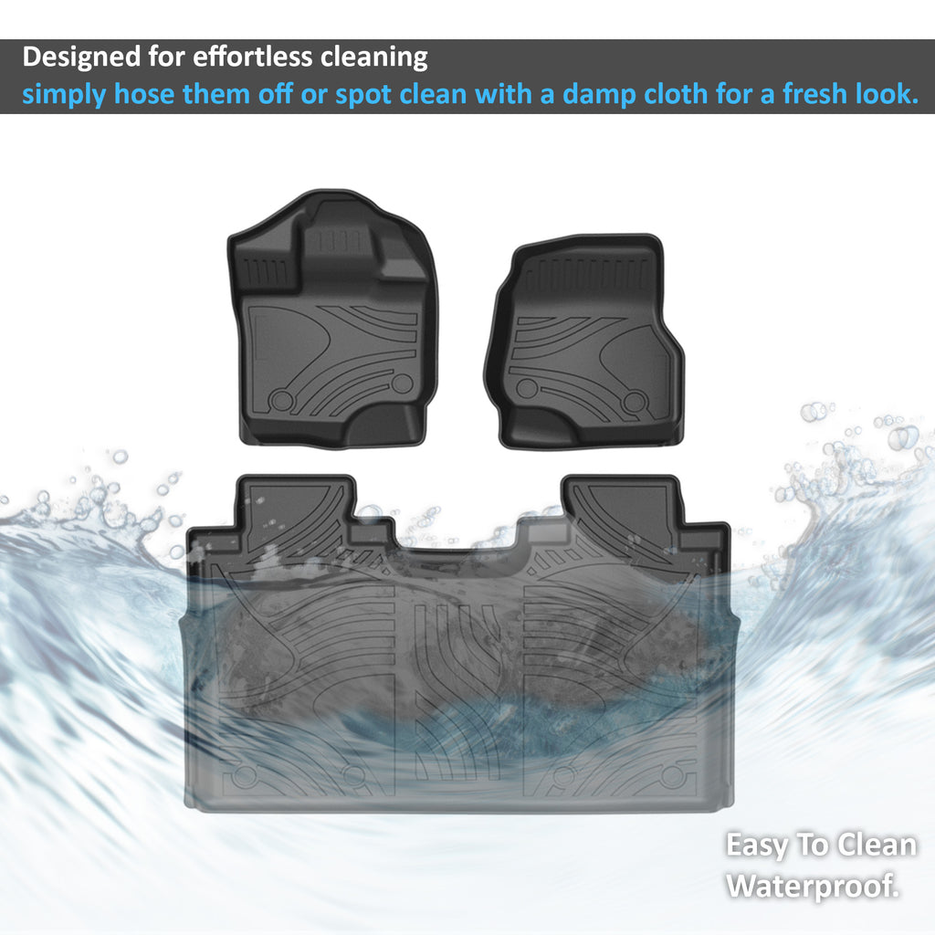 Black Horse Off Road FMFF115 Totaliner Heavy Duty Floor Liner for Select Ford F-150