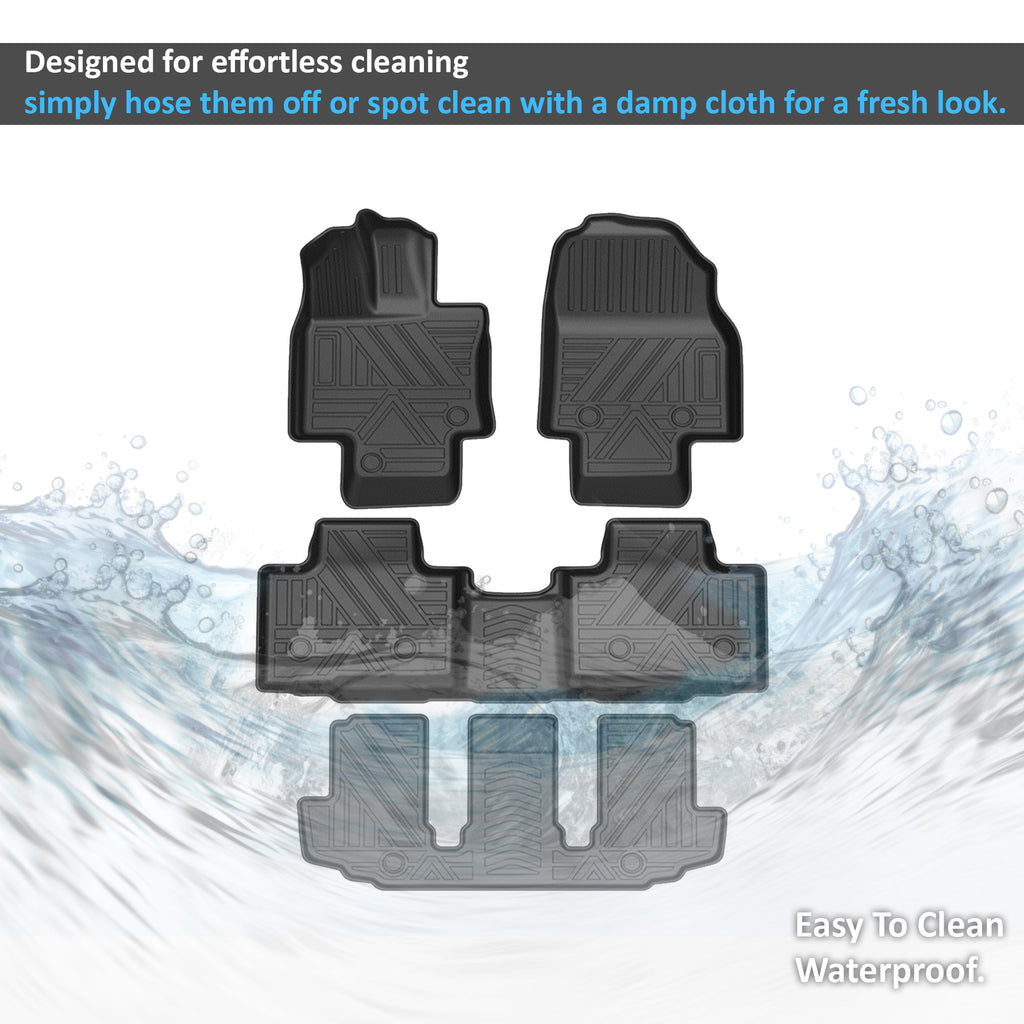 Black Horse Off Road FMTHI22 Totaliner Heavy Duty Floor Liner for Select Toyota Highlander