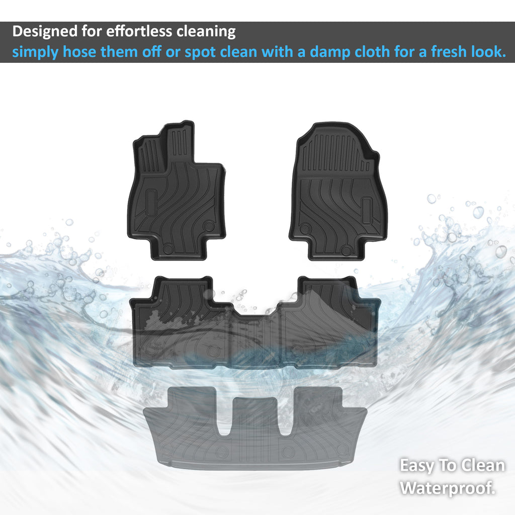 Black Horse Off Road FMTHI24 Totaliner Heavy Duty Floor Liner for Select Toyota Grand Highlander