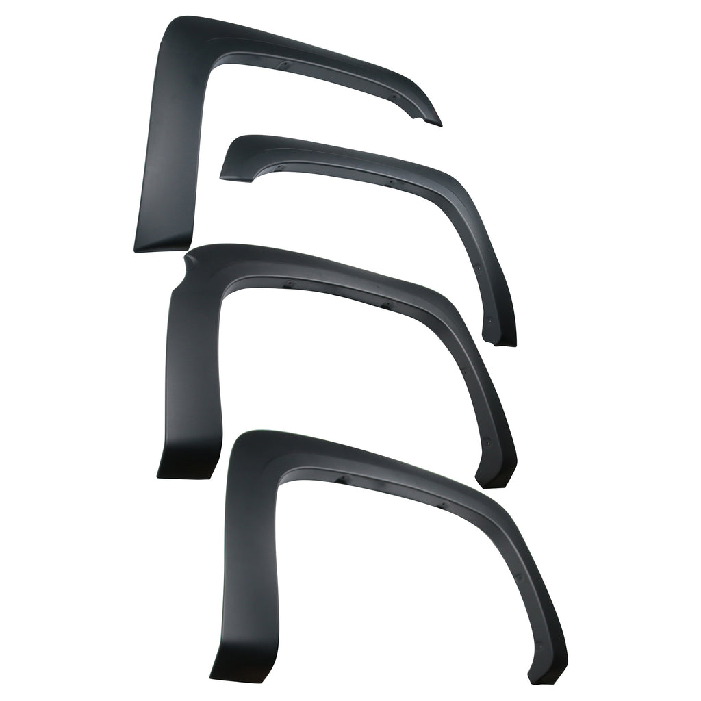 Black Horse Off Road FOESI07S OE Factory Style Fender Flares for Select Chevrolet Silverado 1500, Chevrolet Silverado HD, Chevrolet Silverado HD