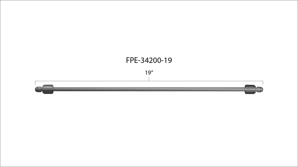 Fleece Performance FPE-34200-19 19" High Pressure Fuel Line (8mm x 3.5mm Line, M14x1.5 Nuts)