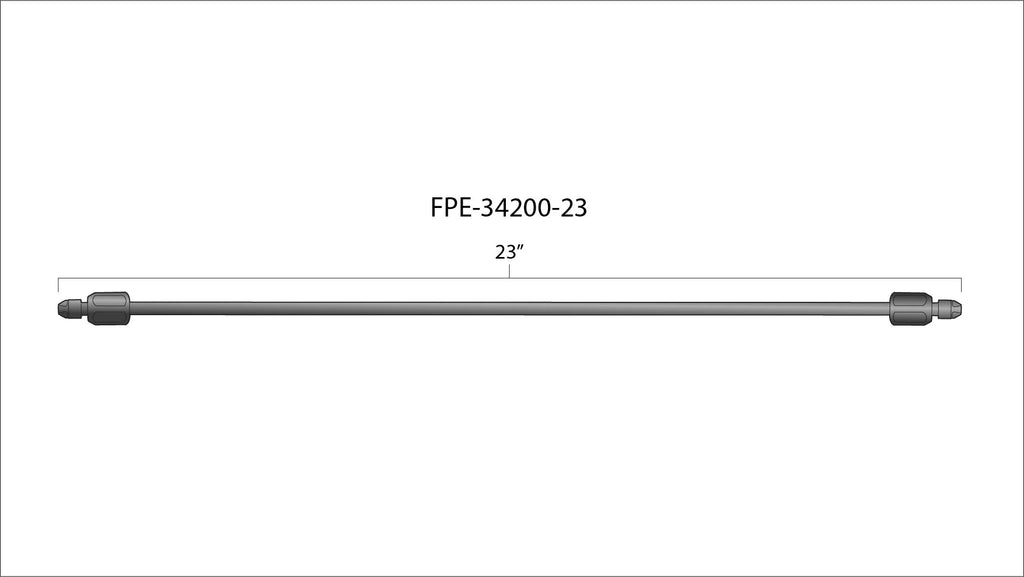 Fleece Performance FPE-34200-23 23" High Pressure Fuel Line (8mm x 3.5mm Line, M14x1.5 Nuts)
