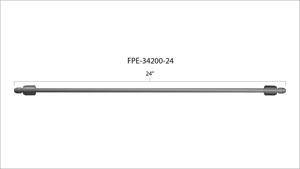 Fleece Performance FPE-34200-24 24" High Pressure Fuel Line (8mm x 3.5mm Line, M14x1.5 Nuts)
