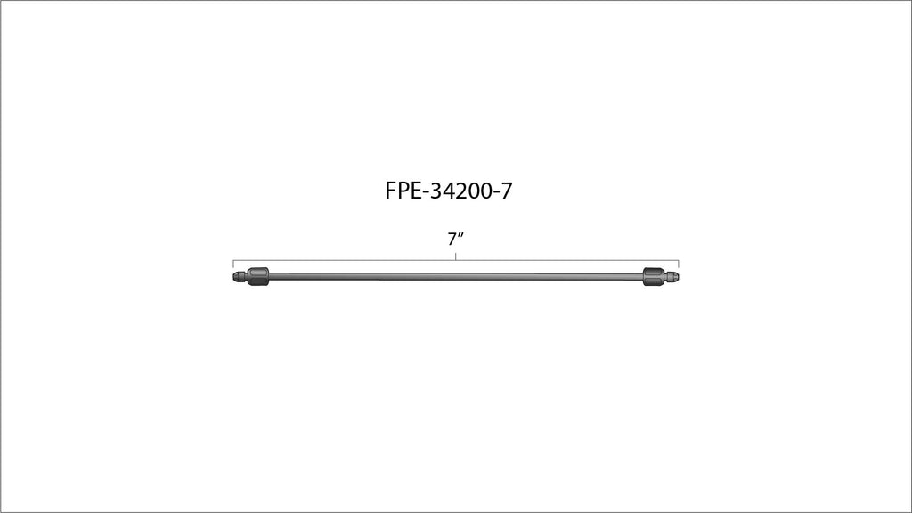 Fleece Performance FPE-34200-7 7" High Pressure Fuel Line (8mm x 3.5mm Line, M14x1.5 Nuts)