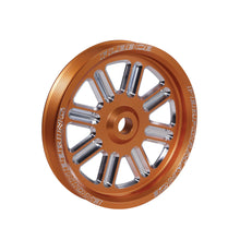 Load image into Gallery viewer, Fleece Performance FPE-34211-ORG-SPK Cummins Dual Pump Spoke Pulley(for use with FPE dual pump bracket) Orange for Select Dodge Ram 2500, Dodge Ram 3500, Ram 2500, Ram