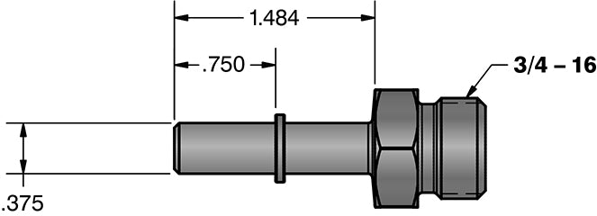Fleece Performance FPE-34551-A 3/8" Quick Connect to 3/4"-16 O-ring (-8 AN)
