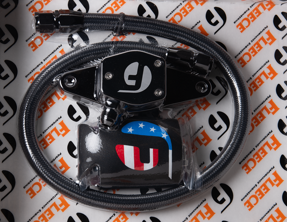 Fleece Performance FPE-CLNTBYPS-CUMMINS-12V-SS 12V Coolant Bypass Kit (1994-1998) w/ Stainless Steel Braided Line for Select Dodge Ram 2500, Dodge Ram