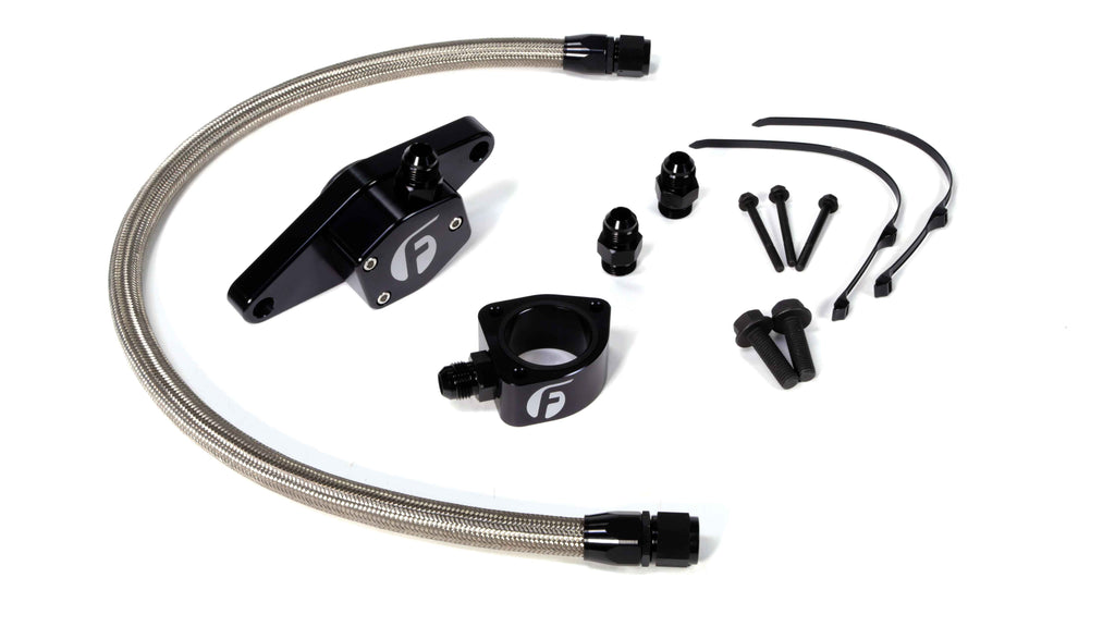Fleece Performance FPE-CLNTBYPS-CUMMINS-VP-SS VP Coolant Bypass Kit (1998.5-2002) w/ Stainless Steel Braided Line for Select Dodge Ram 2500, Dodge Ram