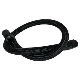 Fleece Performance FPE-CLNTBYPS-HS-CRVP-BLK 34.5" Common Rail/VP44 Cummins Coolant Bypass Hose (Black Nylon Braided) for Select Dodge Ram 2500, Dodge Ram 3500, Ram 2500, Ram