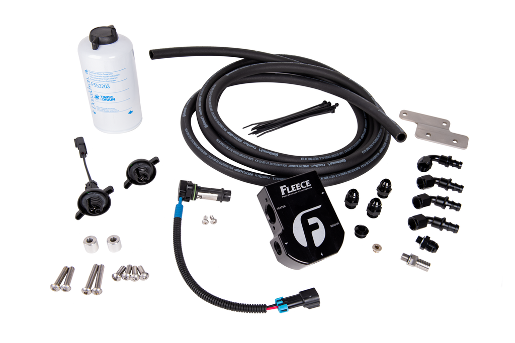 Fleece Performance FPE-CUMM-HFFBA-0318 Auxiliary Heated Fuel Filter Kit for 2003-2018 Dodge Ram Cummins for Select Dodge Ram 2500, Dodge Ram 3500, Ram 2500, Ram