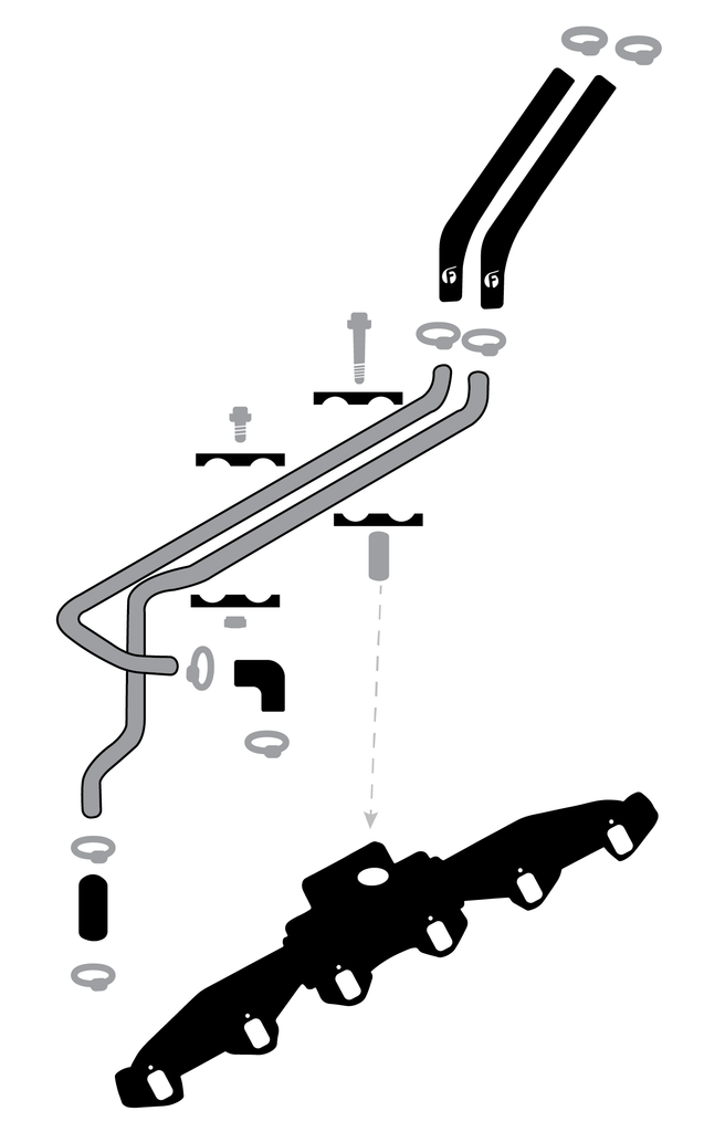 Fleece Performance FPE-CUMM-SSHCL-12V Replacement Heater Core Line Kit For 1989-1998 12 valve Cummins for Select Dodge D250, Dodge D350