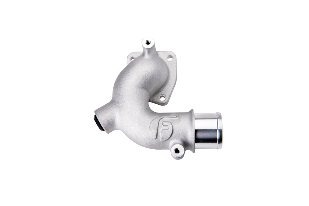 Fleece Performance FPE-CUMM-TH-1318 Replacement Thermostat Housing with Auxiliary Port for Select Dodge Ram 2500, Dodge Ram 3500, Ram 2500, Ram