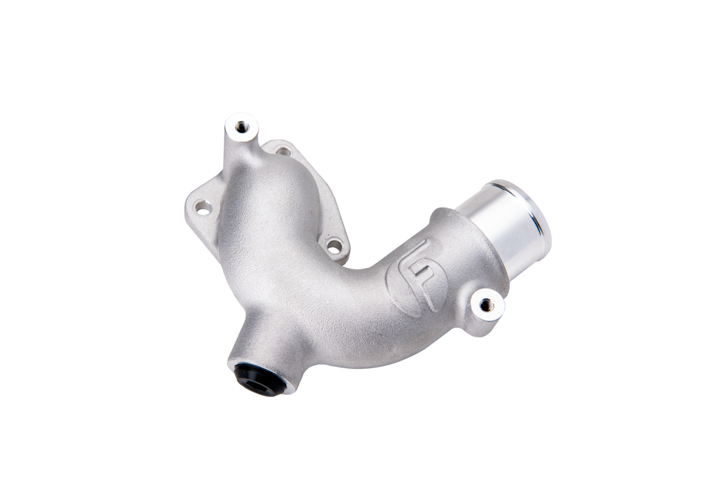 Fleece Performance FPE-CUMM-TH-1318 Replacement Thermostat Housing with Auxiliary Port for Select Dodge Ram 2500, Dodge Ram 3500, Ram 2500, Ram