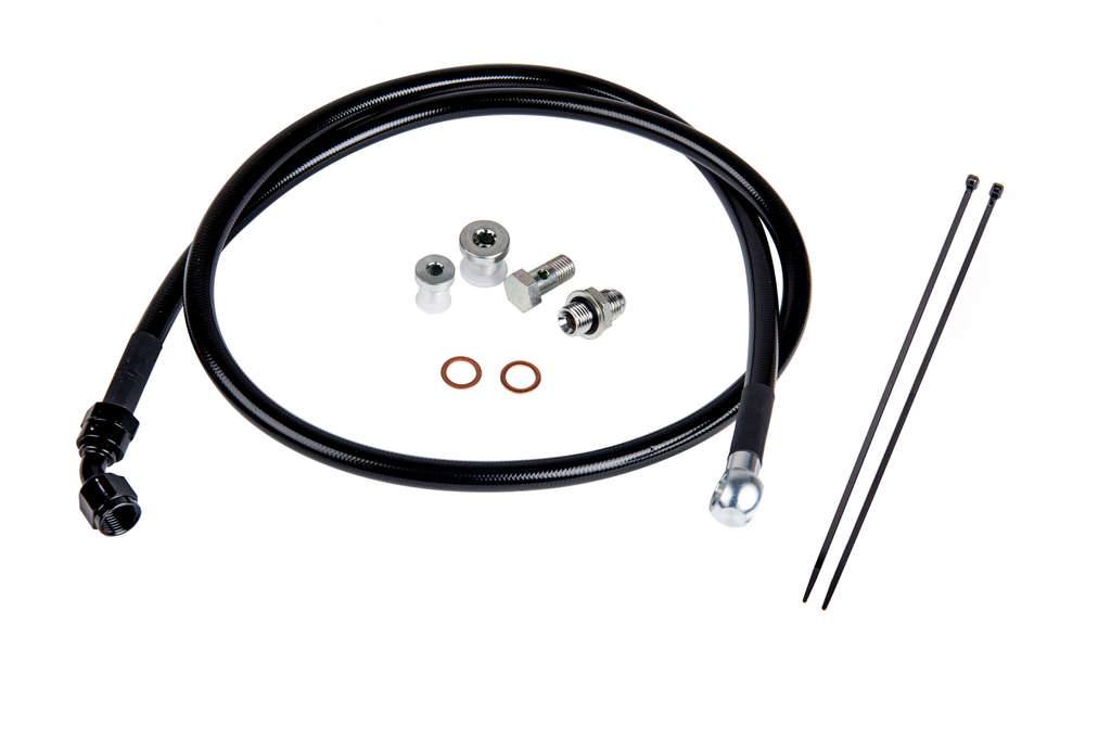 Fleece Performance FPE-DTFL-0116 Remote Turbo Oil Feed Line Kit for 6.6L Duramax Turbochargers for Select Chevrolet Silverado HD, Chevrolet Silverado HD Classic, Chevrolet Silverado 3500, Chevrolet Silverado Classic, Chevrolet Silverado HD, GMC Sierra
