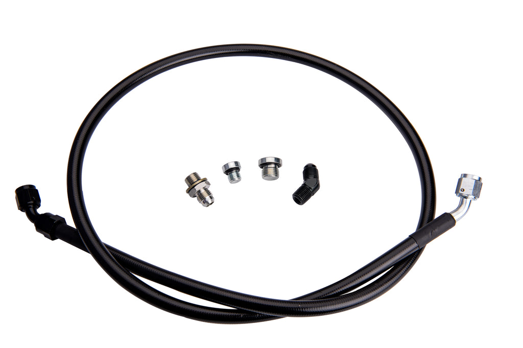 Fleece Performance FPE-DTFL-S3S4-0116 Remote Turbo Oil Feed Line Kit for 2001-2016 Duramax for Select Chevrolet Silverado HD, Chevrolet Silverado HD Classic, Chevrolet Silverado 3500, Chevrolet Silverado Classic, Chevrolet Silverado HD, GMC Sierra HD,