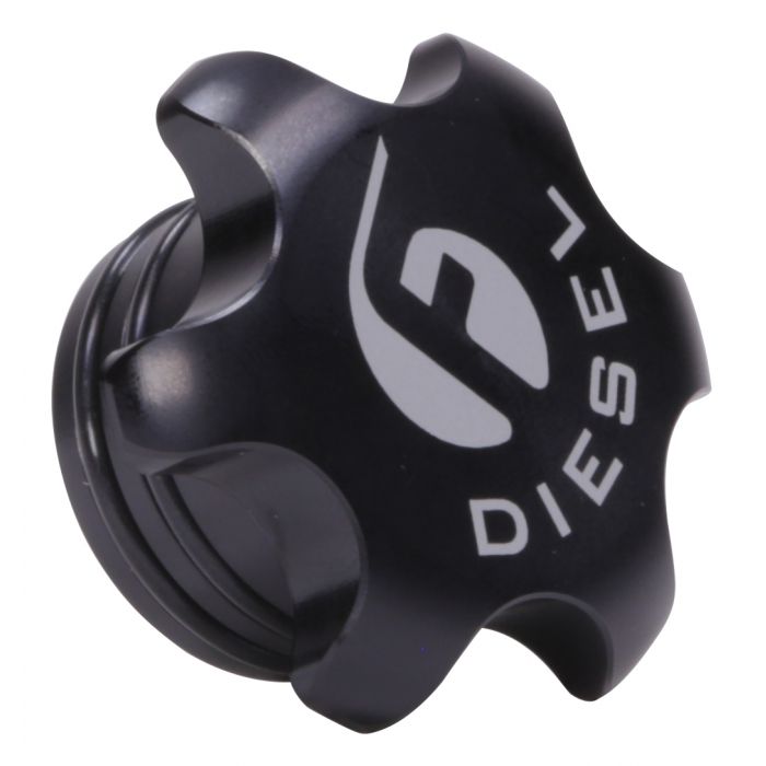 Fleece Performance FPE-FC-1316-BLK Fleece Performance Black Anodized Billet Fuel Cap for 2013-2018 Cummins for Select Ram 2500, Ram