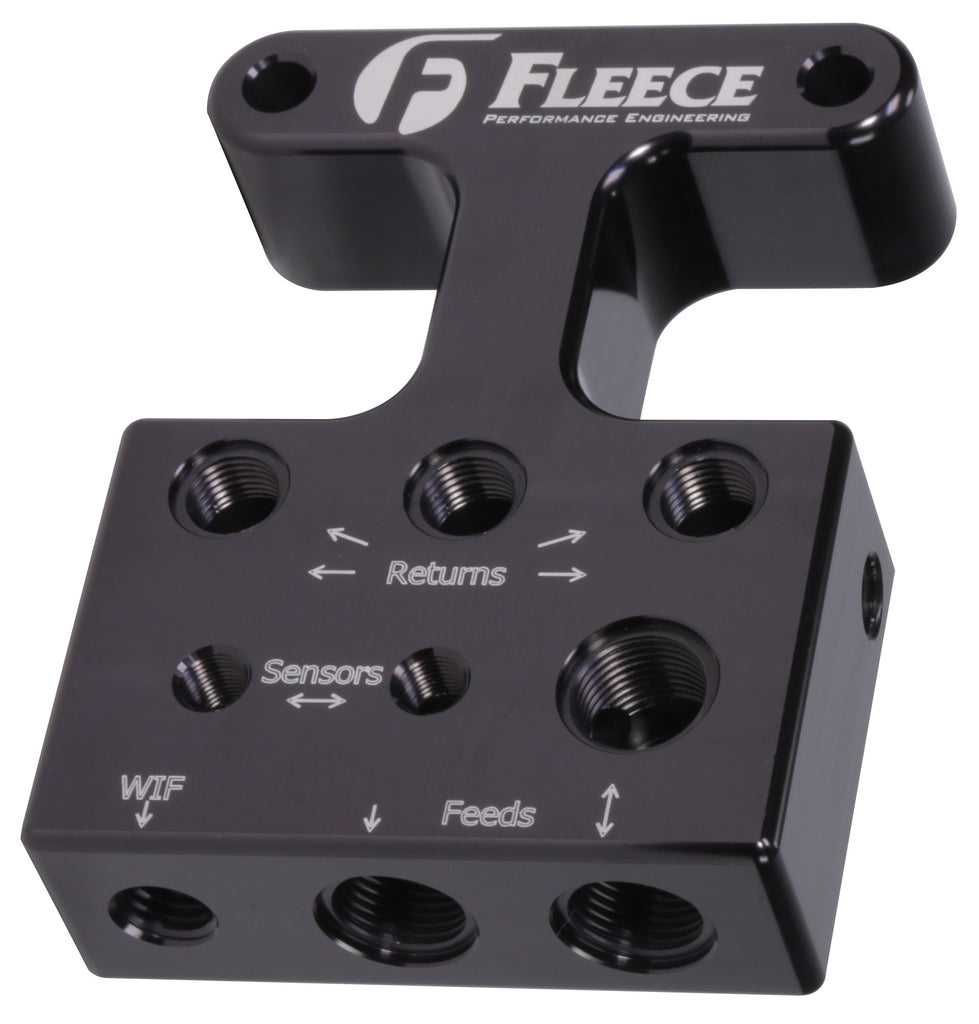 Fleece Performance FPE-FFD-RF-3G-67 2007.5-2009 - 3rd Gen 6.7L Dodge/Cummins Fuel Distribution Block for Select Dodge Ram 2500, Dodge Ram