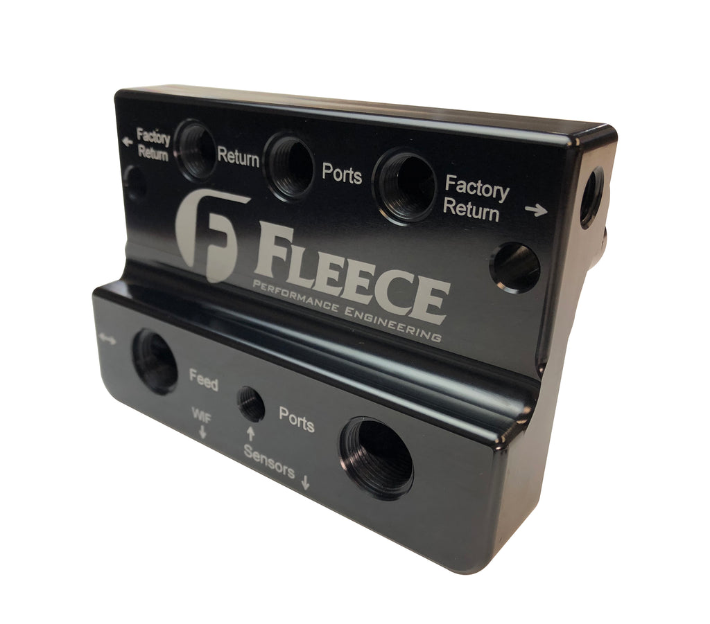 Fleece Performance FPE-FFD-RF-4G 2010-2018 - 4th Gen Dodge/Cummins Fuel Distribution Block for Select Dodge Ram 2500, Dodge Ram 3500, Ram 2500, Ram