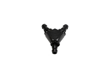 Load image into Gallery viewer, Fleece Performance FPE-FIT-Y06-BLK 3/8" Black Anodized Aluminum Y Barbed Fitting (For -6 Pushlock Hose)