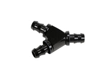 Load image into Gallery viewer, Fleece Performance FPE-FIT-Y08-BLK 1/2" Black Anodized Aluminum Y Barbed Fitting (For -8 Pushlock Hose)
