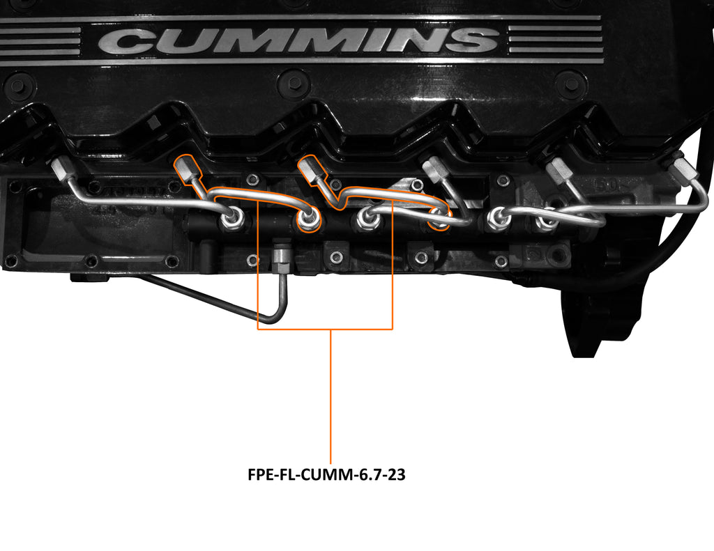 Fleece Performance FPE-FL-CUMM-6.7-23 2007.5'-2018' 6.7L Dodge Cummins #2 and #3 Injection Line for Select Dodge Ram 2500, Dodge Ram 3500, Ram 2500, Ram