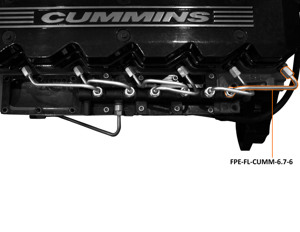 Fleece Performance FPE-FL-CUMM-6.7-6 2007.5'-2018' 6.7L Dodge Cummins #6 Injection line for Select Dodge Ram 2500, Dodge Ram 3500, Ram 2500, Ram