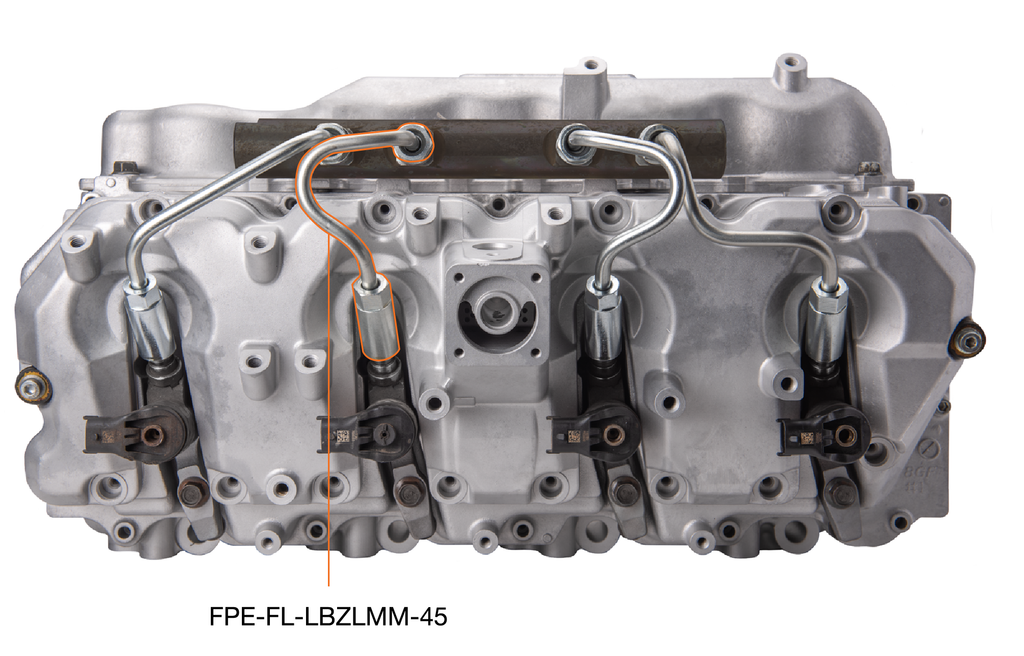 Fleece Performance FPE-FL-LBZLMM-45 LBZ/LMM Duramax High Pressure Injection Line (#4 and #5) for Select Chevrolet Silverado HD, Chevrolet Silverado HD Classic, Chevrolet Silverado 3500, Chevrolet Silverado Classic, Chevrolet Silverado HD, GMC Sierra HD,
