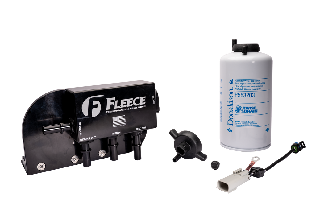 Fleece Performance FPE-FMC-UBFA-1724 Fleece Performance Under Bed Fuel Filter Assembly for 2017-2024 Ford F250-550 for Select Ford F-250 Super Duty, Ford F-350 Super Duty, Ford F-450 Super Duty, Ford F-550 Super Duty