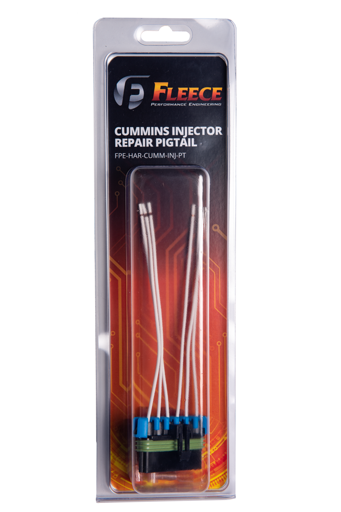 Fleece Performance FPE-HAR-CUMM-INJ-PT Injector Connector with Pigtail for 2006+ RAM Cummins 5.9/6.7L for Select Dodge Ram 2500, Dodge Ram 3500, Ram 2500, Ram