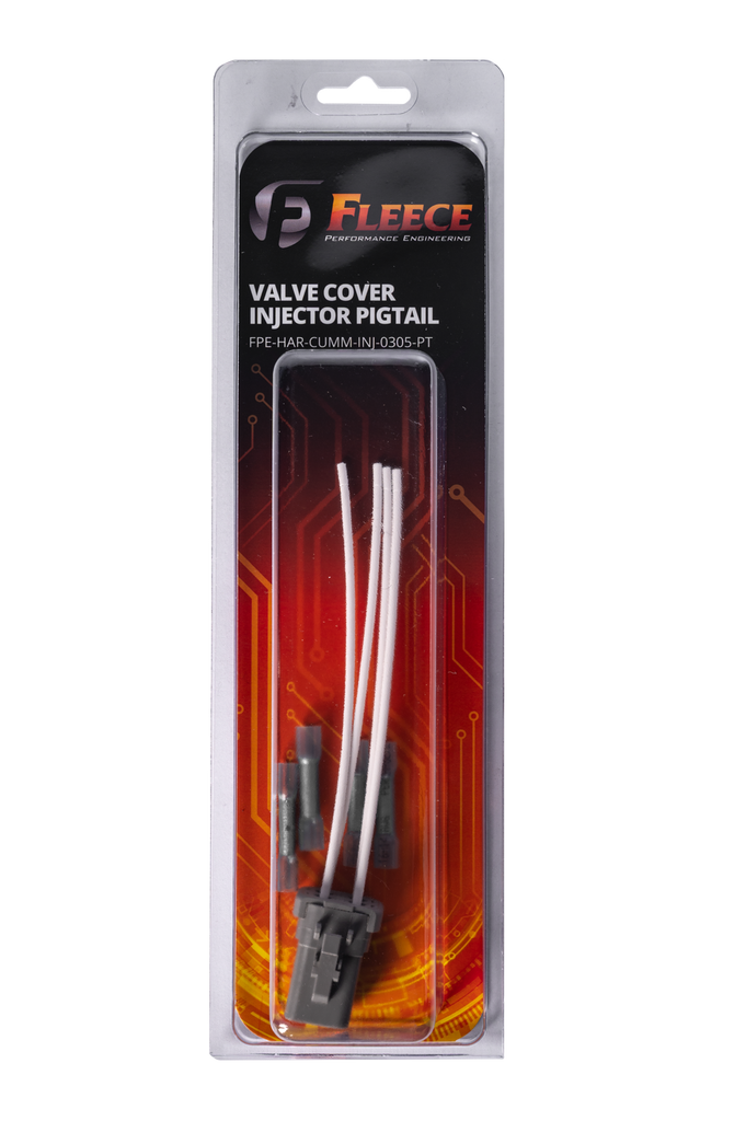 Fleece Performance FPE-HAR-CUMM-INJ-0305-PT Valve Cover Injector Pigtail (4-pin) for 2003-2005 RAM with Cummins for Select Dodge Ram 2500, Dodge Ram