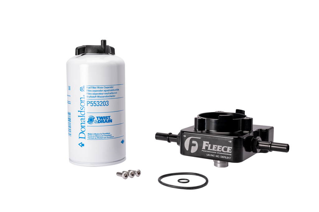 Fleece Performance FPE-L5P-FFBA-20 L5P Fuel Filter Upgrade Kit (2020-2024 Short Bed and 2024 Standard Cab Long Bed) for Select Chevrolet Silverado HD, Chevrolet Silverado HD, GMC Sierra HD, GMC Sierra HD
