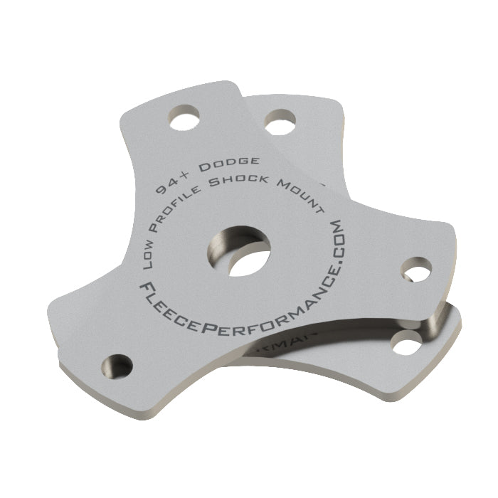 Fleece Performance FPE-LPSM Low Profile Shock Mounts - 1994-2012 Dodge 2500 and 3500 for Select Dodge Ram 2500, Dodge Ram 3500, Ram 2500, Ram