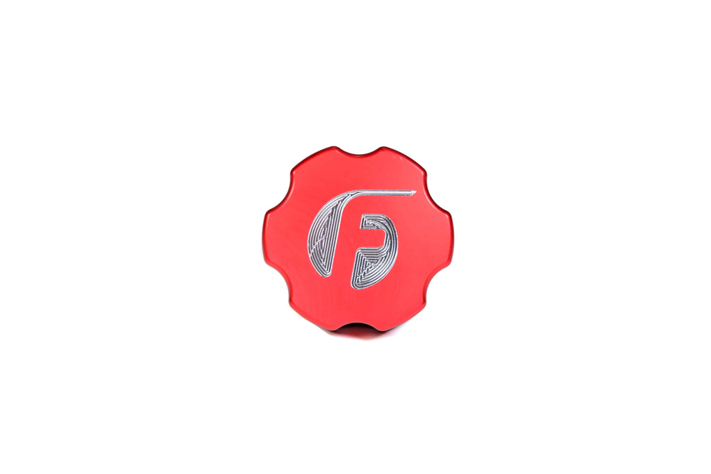 Fleece Performance FPE-OC-CR-F-RED 2003-2018 Cummins Billet Oil Cap Cover Red for Select Dodge Ram 2500, Dodge Ram 3500, Ram 2500, Ram