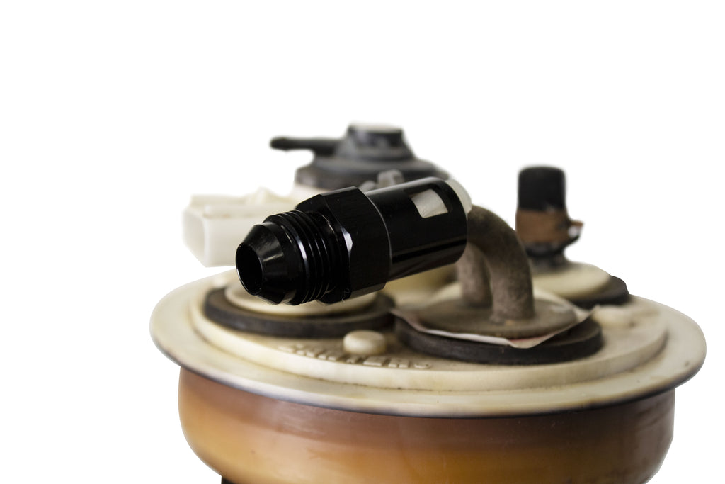 Fleece Performance FPE-QUCON-OE-38 3/8" Quick Connect to -8AN Male Adapter for OEM Dodge Ram Cummins Sending Unit