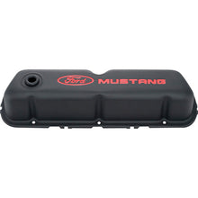 Load image into Gallery viewer, FORD 302-101 Black Steel Valve Cover Set w/Mustang Logo