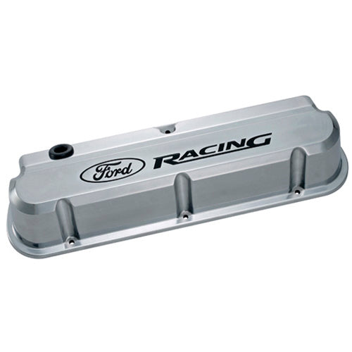 FORD 302-138 SBF Alm Valve Cover Set Slant-Edge Polished