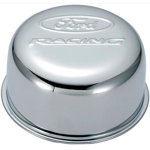 FORD 302-200 Chrome Steel Breather W/Ford Racing Logo
