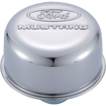 Load image into Gallery viewer, FORD 302-220 Chrome Steel Breather W/Ford Mustang Logo