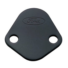 Load image into Gallery viewer, FORD 302-291 Fuel Pump Block-Off Plate Black w/Ford Logo