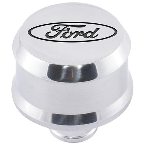 FORD 302-438 Valve Cover Breather w/ Slant Edge  Alm Polished