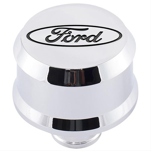 FORD 302-439 Valve Cover Breather w/ Slant Edge  Alm Chrome