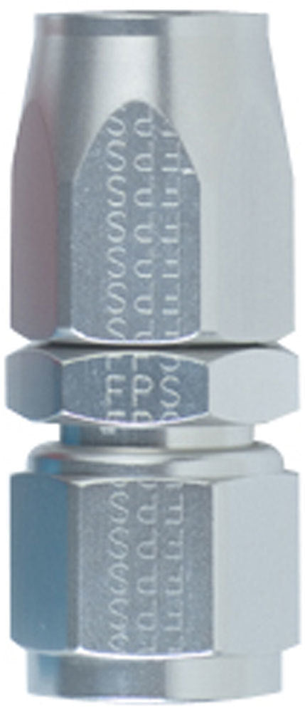 FRAGOLA 100112-CL #12 Straight Power Flow Hose End - Clear
